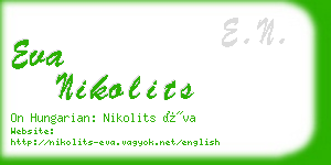 eva nikolits business card